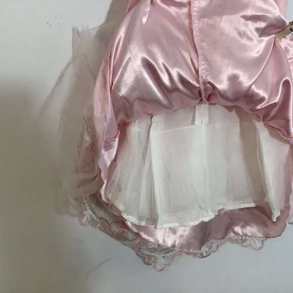 Girls Fancy Party Dress Pink Layered Size 8 Twirl Worthy Butterfly Accents - Picture 6 of 10